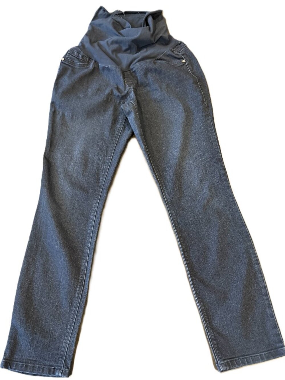 Fade to Blue Women’s Maternity Slim Straight Dark Wash Denim Jeans Size PL